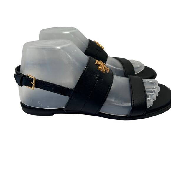 Tory Burch Everly Slingback Black Leather, Signature T logo, Buckle Closure. 7 - Picture 7 of 10